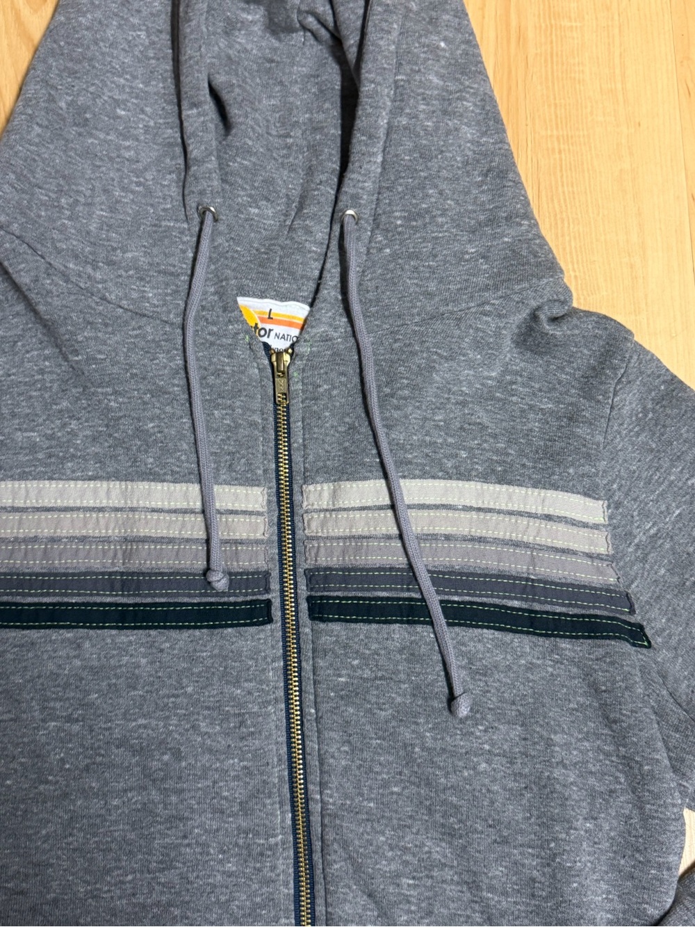 Aviator nation Gray Zip-Up Hoodie Sweater - Picture 2 of 3